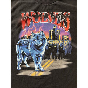 Big Sean Detroit 2 * WOLVES * Dual Graphic Back Hit !! Medium Blk T shirt GUC!